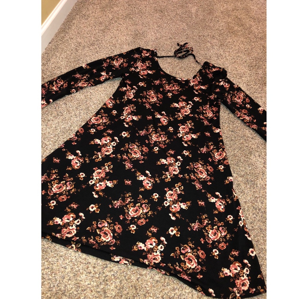 ONLY WORN ONCE Black Floral Dress
